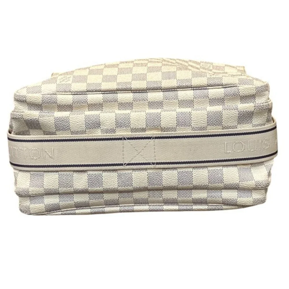 Louis Vuitton Damier Azur Crossbody Bag in White and Light Gray